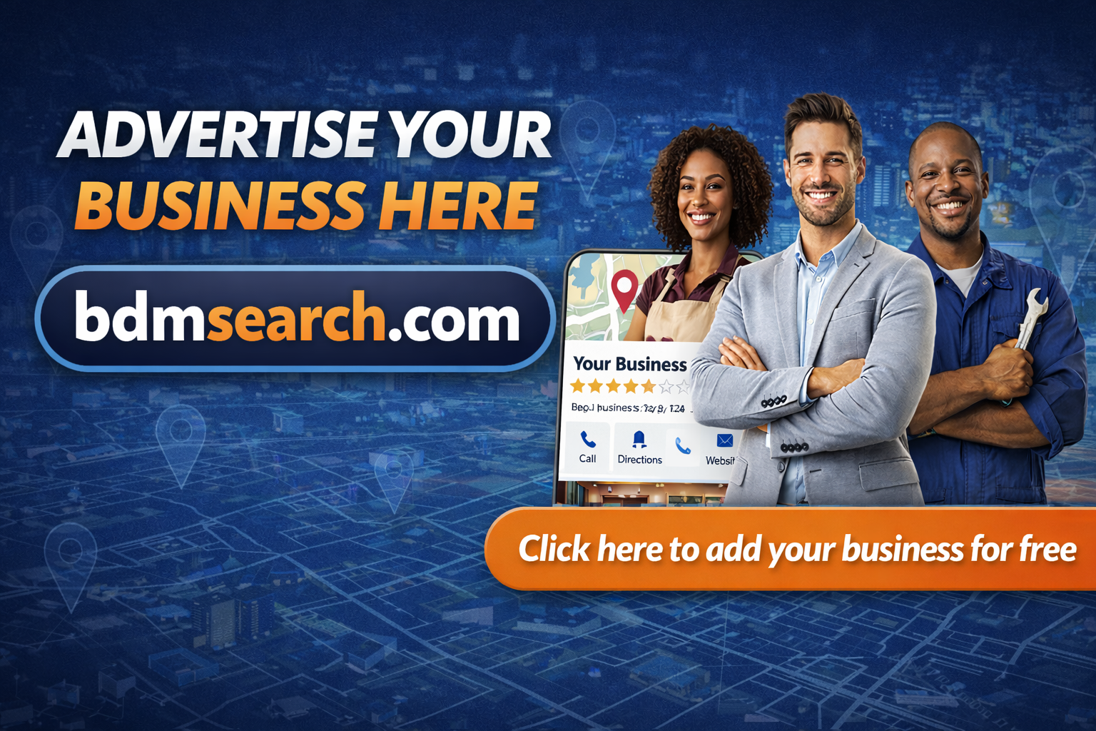 Advertise Your Business Here — Click to add your business for free on BDM Search